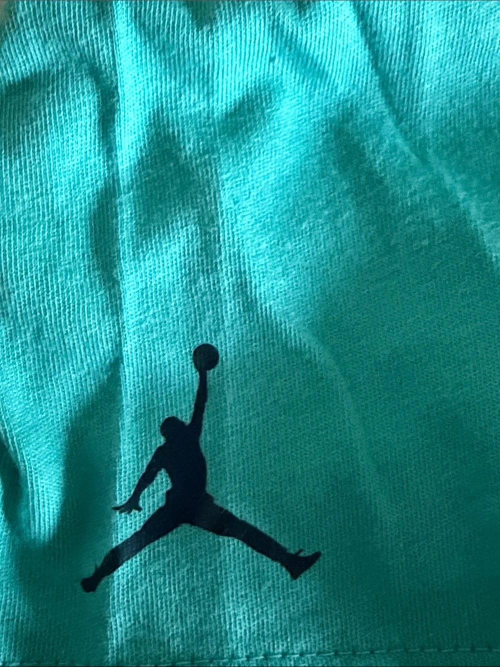 Jordan Boys Teal Graphic T-Shirt Jumpman Logo Short Sleeve Size Medium